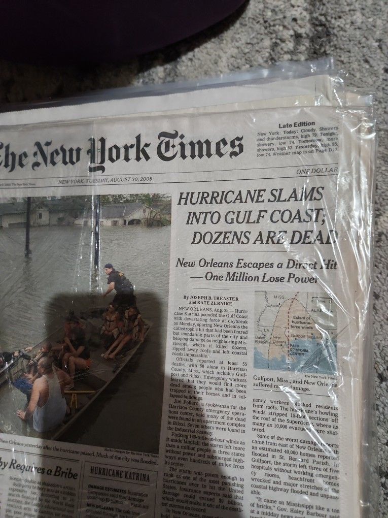 hurricane Katrina newspaper ny times