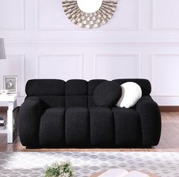 64.96 Length,35.83" deepth,Human Body Structure for USA People, Marshmallow Sofa,Boucle Sofa,2 Seater