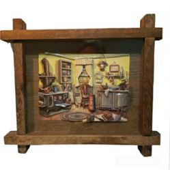 vintage 70s 3d shadow box art