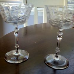 3 Vintage (At Least 60+ ) Crystal Glasses Gorgeous In Perfect Condition