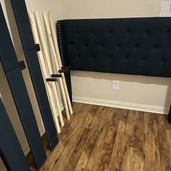 Blue Full Sized Bed | Mattress And Box Spring Included