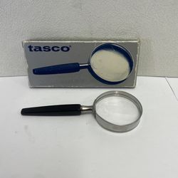 Vintage TASCO Stainless Steel Small Magnifying Glass w/ Decorative Edge 2" JAPAN