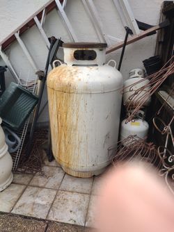 LP gas Tank with 45% filled with gas