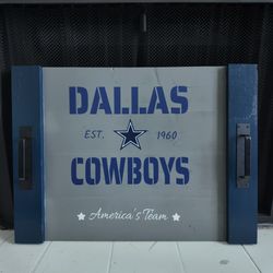 Handmade Dallas Cowboys Wooden Stove Cover / Noodle Board