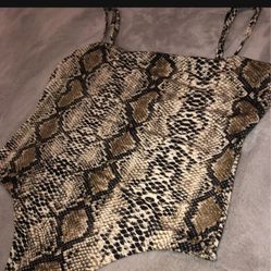 Snake print bodysuit/bodysuit/woman clothing/night out