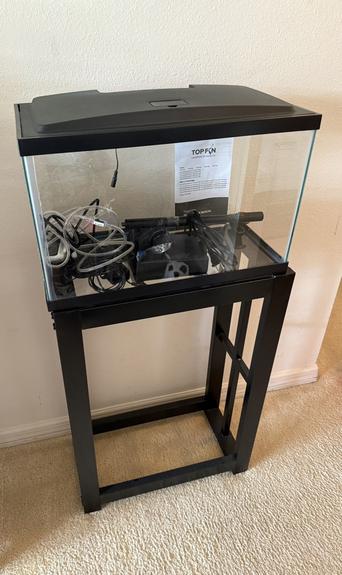 10 Gallon Aquarium, Stand and Accessories