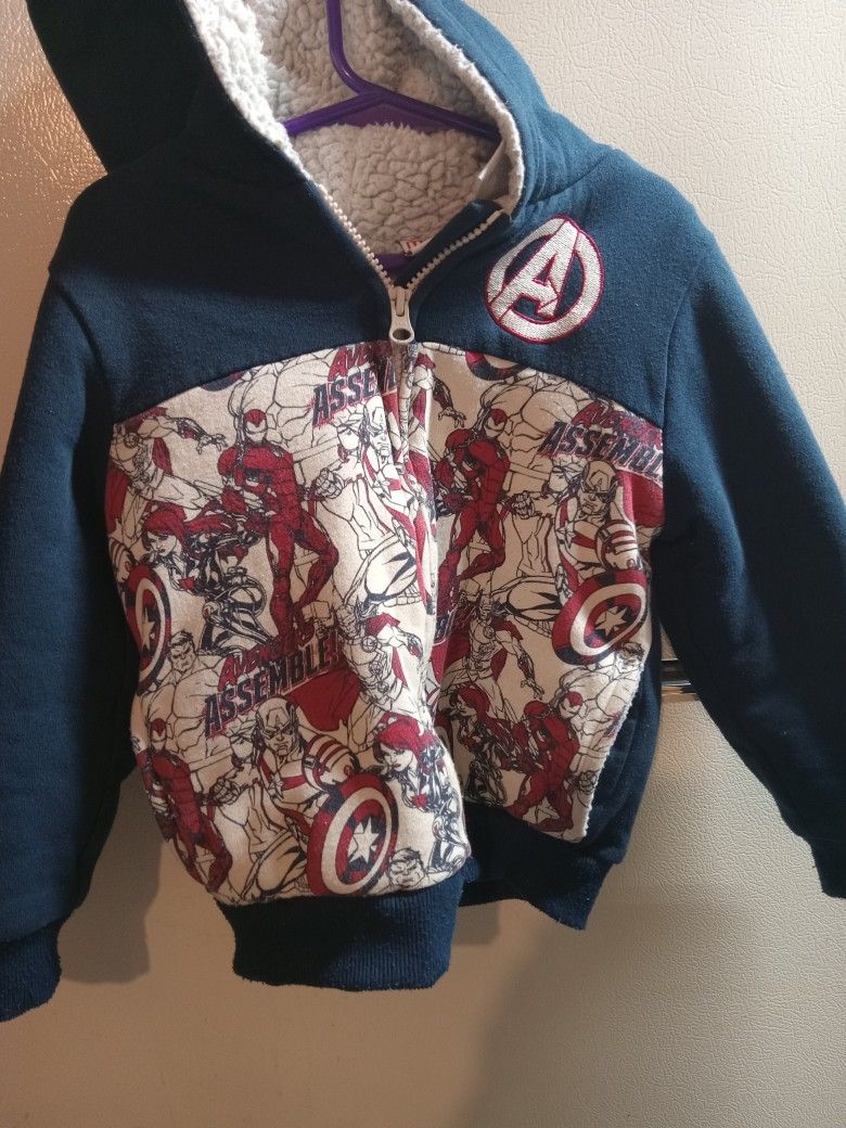 Kids Marvel Comics Hooded Jacket Sz 5