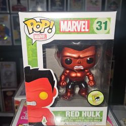 Funko Pop! Red Hulk 31 Metallic Con Sticker