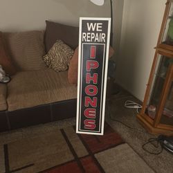 iPHONE REPAIR Led light box window sign 48" x  12”