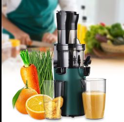 Cold Pressed Whole Vertical Juicer, Stainless Steel with Wide Feeding Trough