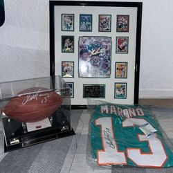 Signed Dan Marino Jersey Football And Sign Picture 250 Each