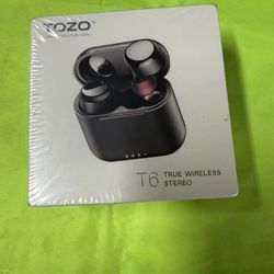 TOZO T6 Wireless Earbuds, Bluetooth Ear Buds, Stereo Sound in Ear Headphones, 50 Hours Playtime, AI Clear Call, Wireless Charging Case, APP Customizab