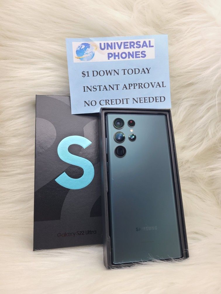 Samsung Galaxy S22 Ultra 5G 128gb LOWEST WHOLESALE PRICES with  Option To Pay In Payments With NO CREDIT CHECK