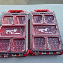Milwaukee Packout 5-Compartment Low Profile Compact Small Parts Organizer Model #48-22-8436