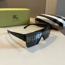 Burberry Sunglasses Matte Black Nwt Full Inclusion