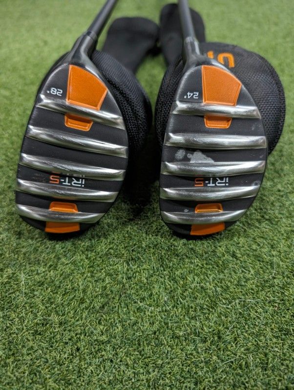 Golf: 2 IRT-5 (24 and 28 degree) hybrid clubs with head covers