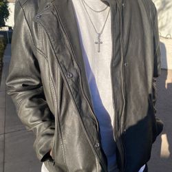 Cole Haan Genuine Leather Moto Jacket XL