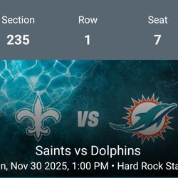 Dolphins Vs New Orleans Saints Football