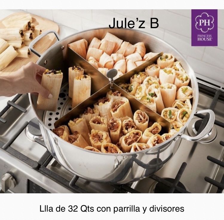 Olla De 32 Qts Con Parrilla Y Divisores Nueva En Su Caja