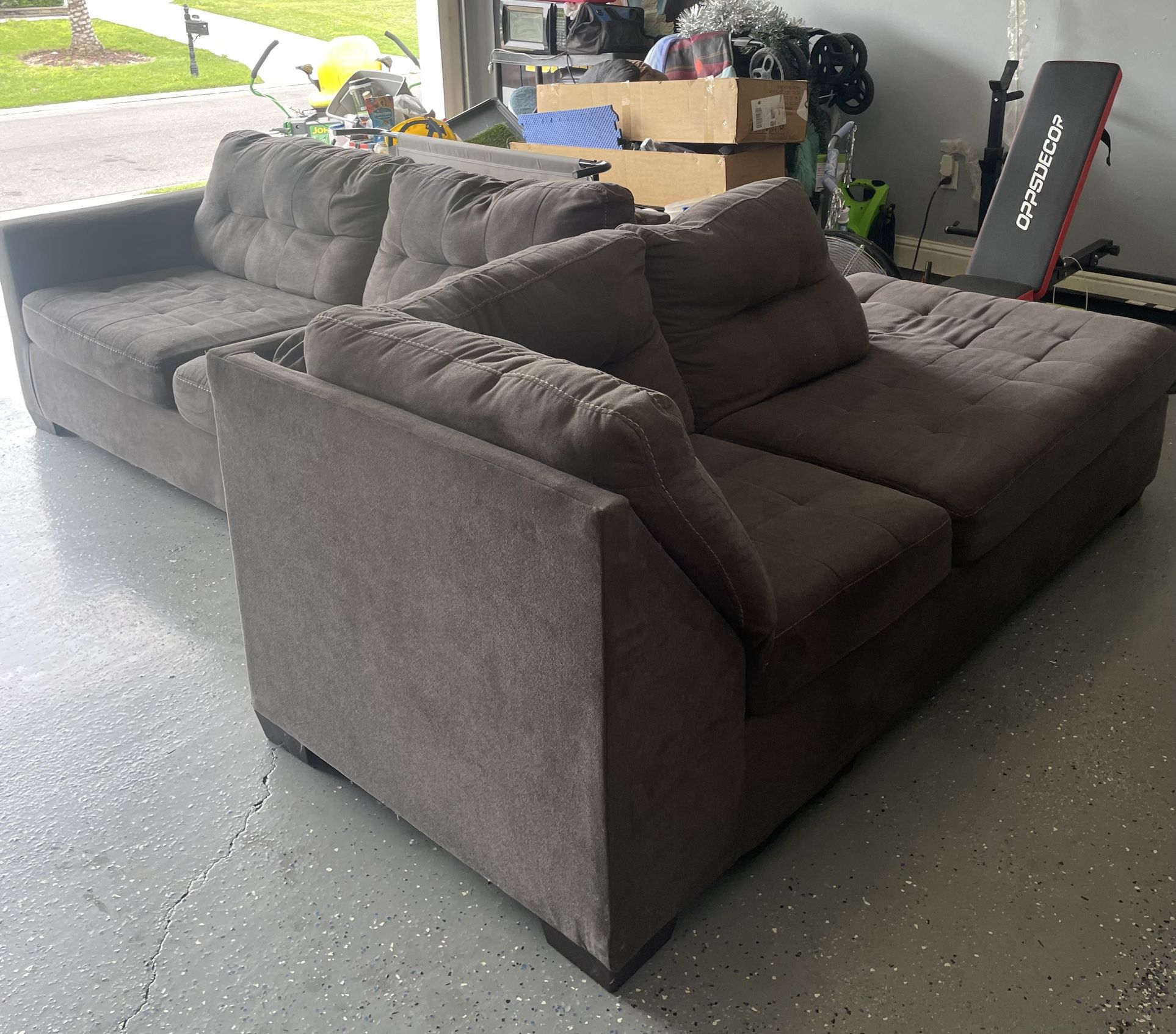 Charcoal Grey Sectional Couch For Sale