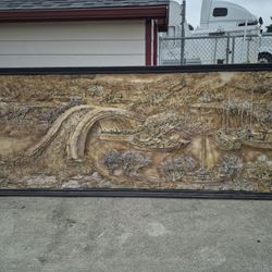 The Rainbow Bridge Vintage Along The River During The Qingming Festival 3D Asian Art  12 Ft x 4.4 Ft 