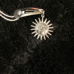 Silver Sun Hair clip
