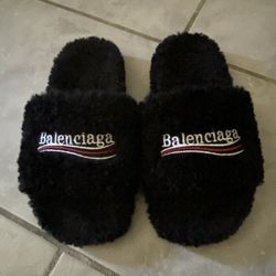 Balenciaga Fur Slides