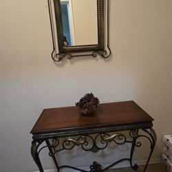 Entryway Table Mirror Set