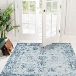 New. Beautiful 8×8 Indoor/ Outdoor Rug. Can Be Sprayed Clean With Hose! Great Patio Rug!