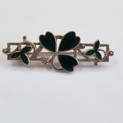Pin With Enamel Clovers