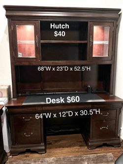 Desk & Matching Hutch