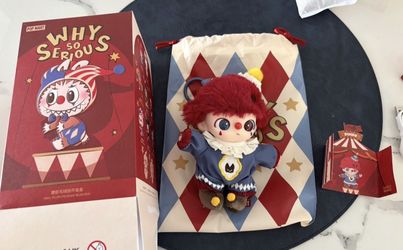AUTHENTIC Pop Mart WHY SO SERIOUS Series Hacipupu Flame Clown Vinyl Plush Pendant
