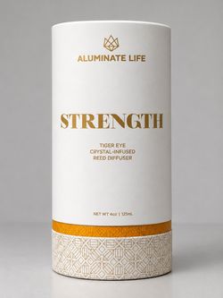 Aluminate Life Strength Tiger Eye Reed Diffuser 4 oz | New