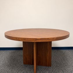 Round Wood Table: 48”