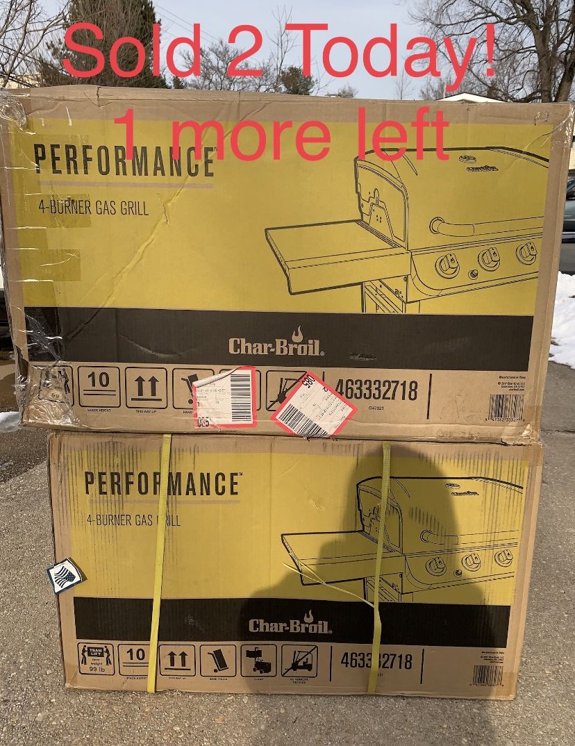 Brand New Charbroil Performance 4 Burner Gas Grill char broil