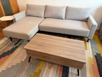 Spaze Marline Sectional Sofa Bed + Venera Lift-Top Coffee Table Bundle **Great condition **