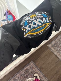 Vintage leather bomber jacket Super Bowl SD