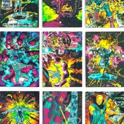1992 Silver Surfer Prism Trading Cards, Complete Base Set. 