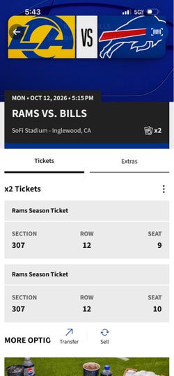 Rams vs bills
