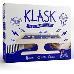 KLASK: The Magnetic Award-Winning Party Game of Skill - for Kids and Adults of All Ages That’s Half Foosball, Half Air Hockey