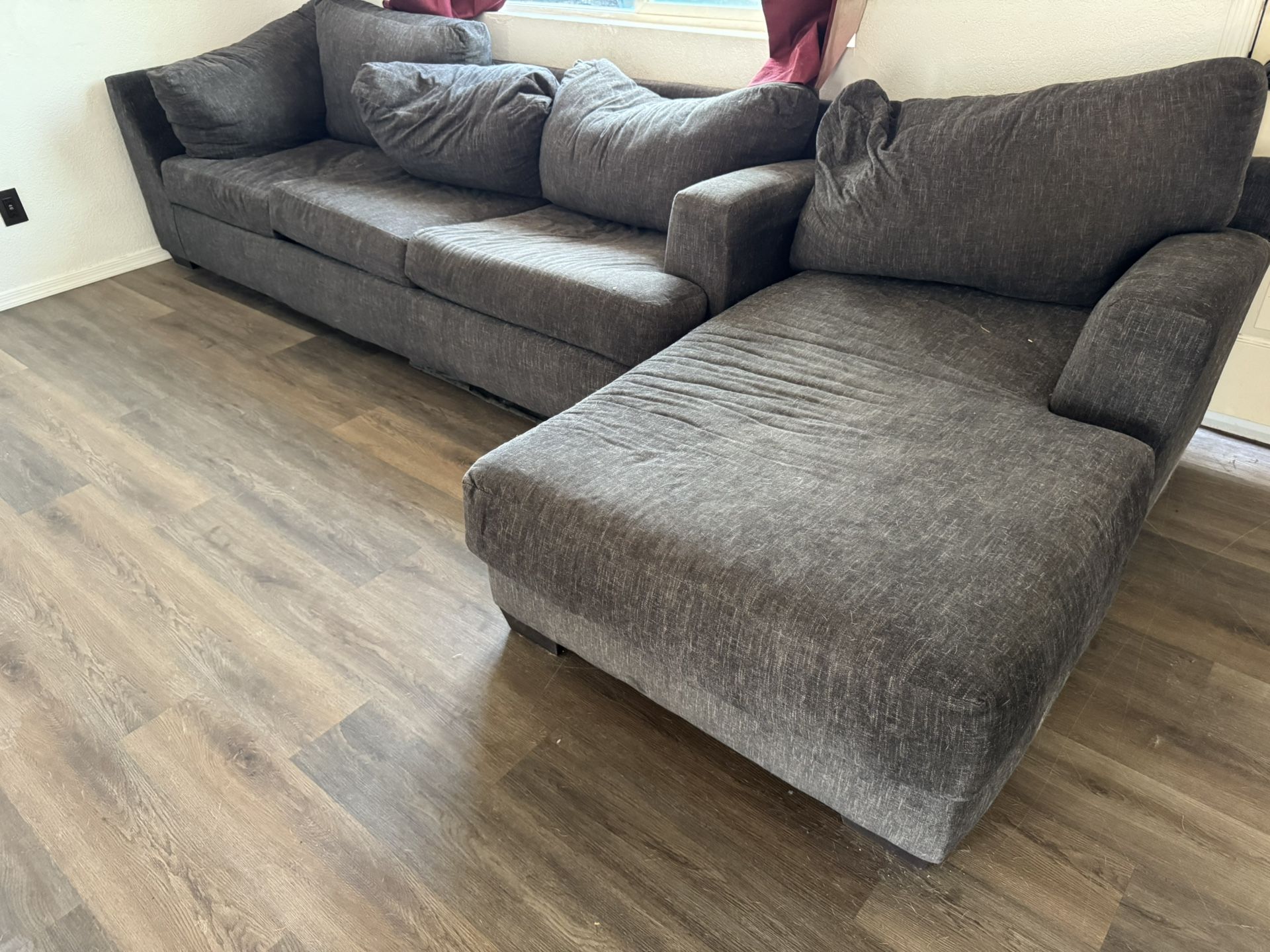 Black sofa chaise lounger
