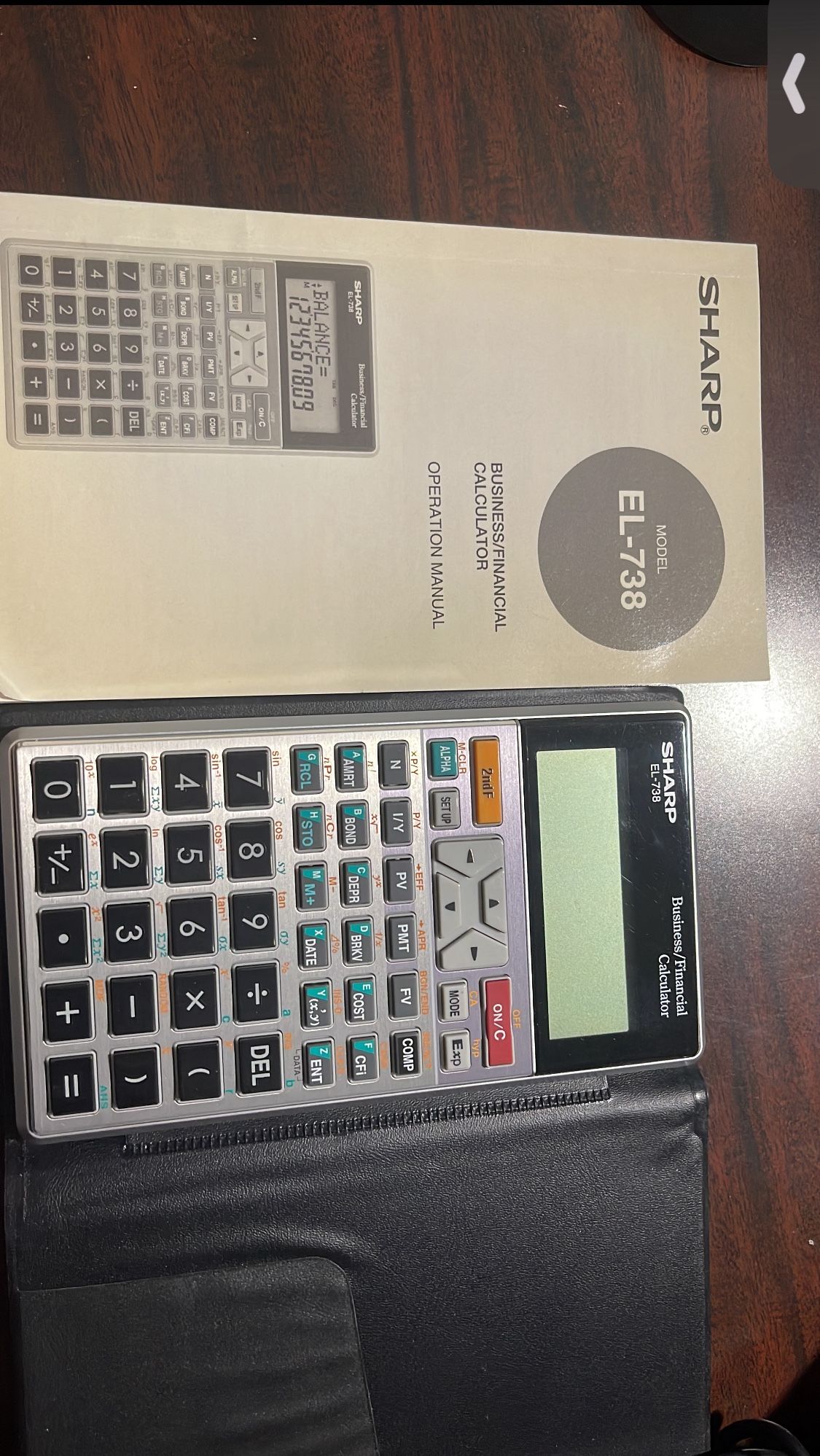 Financial Calculator SHARP EL-738