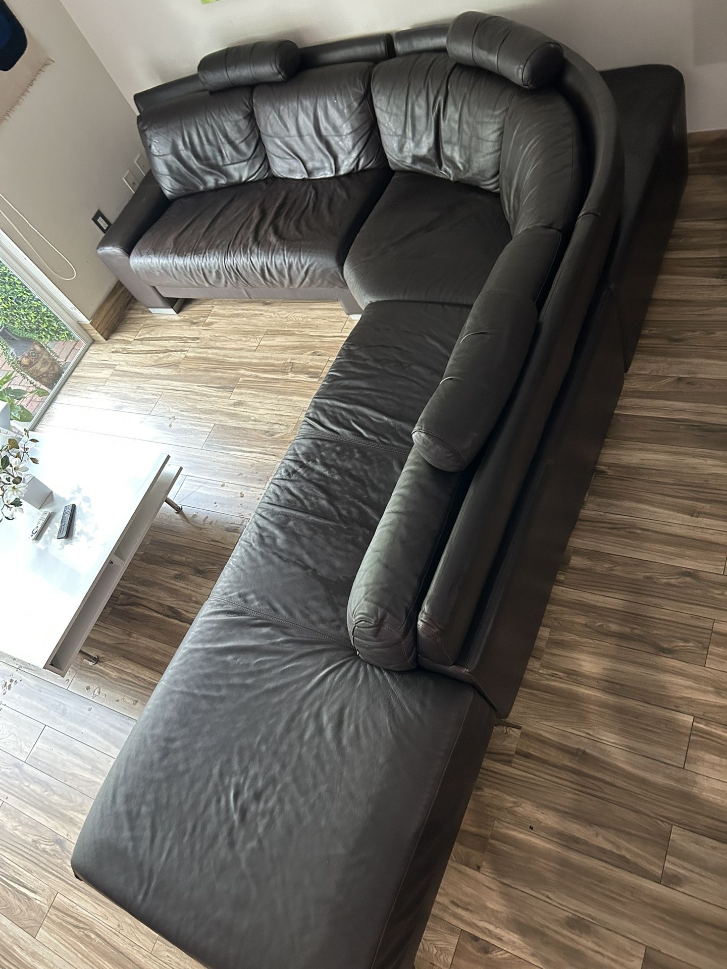 Luxury Italian  Leather Sectional Sofa.