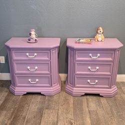 Highchest Dresser And 2 Nightstands Lavender