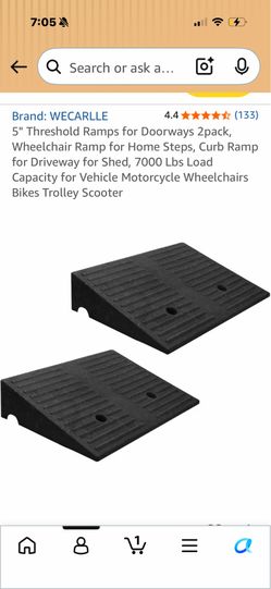 Wheelchair ramp for doorway.  Two pieces.  No longer need