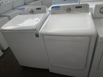 Samsung top load washer & electric dryer set in excellent condition with 4 months warranty