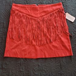 Copper Fringe Skirt