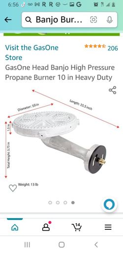 Higth Preasure Cast Iron Banjo Burner 10 "