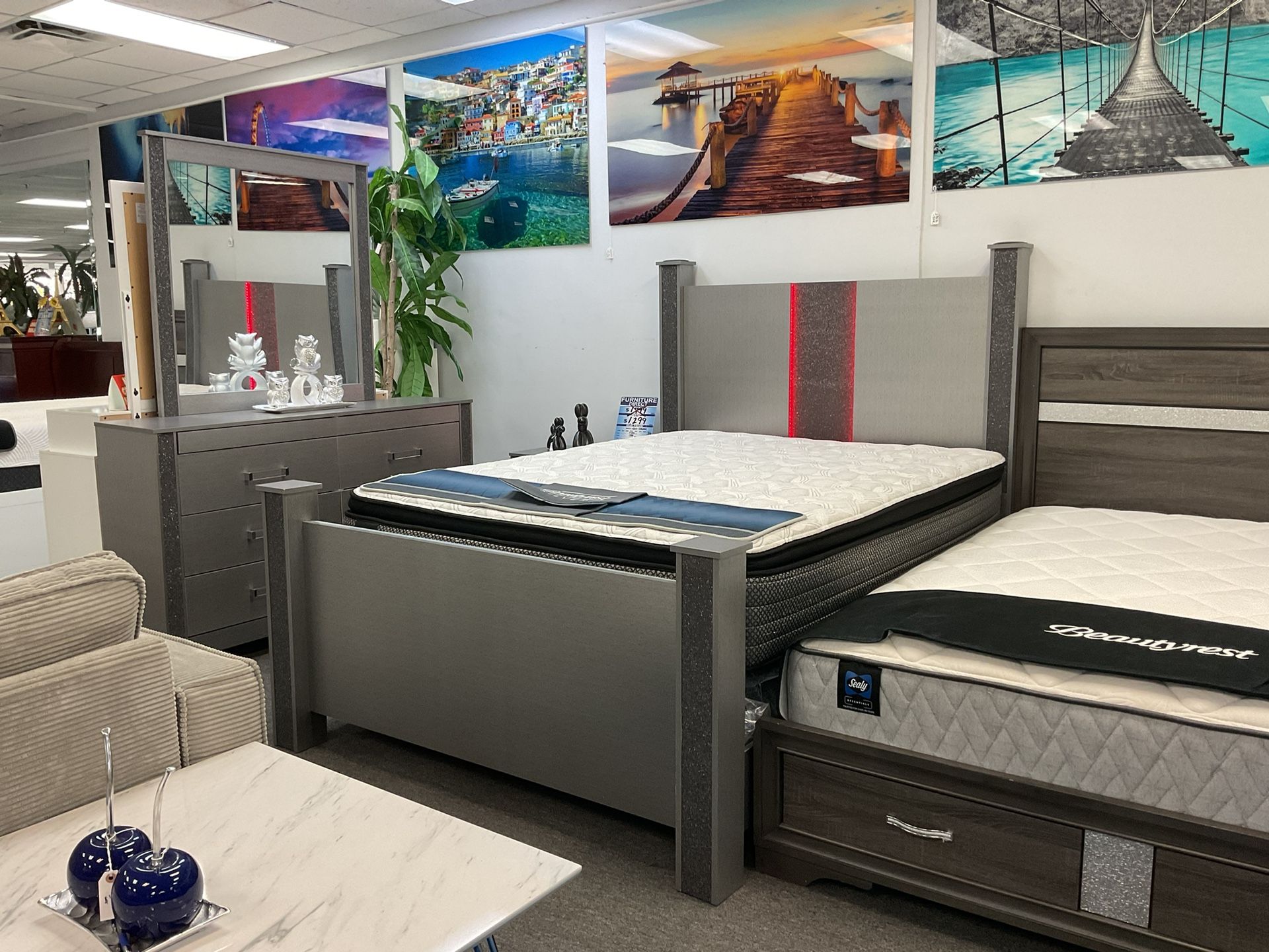 🔥TAX SEASON FURNITURE SALE 🇺🇸 SOPHISTICATED 5pc BEDROOM SET WITH BUILT-IN LED 35% OFF RETAIL🤩