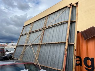 2 giant garage doors